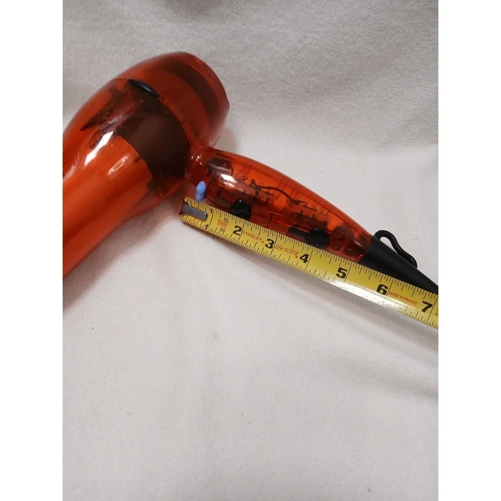 Rare Revlon Red TRANSPARENT Hair Dryer FULL Size Professional Powerful Salon